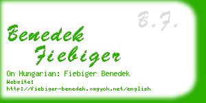 benedek fiebiger business card